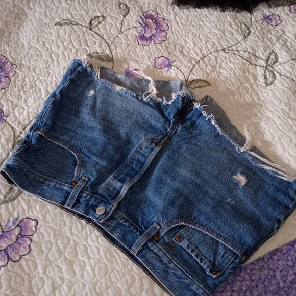 Vintage Y2K 501 Daisy Dukes Mini Shorts Women's Distressed Retro Booty 30 10